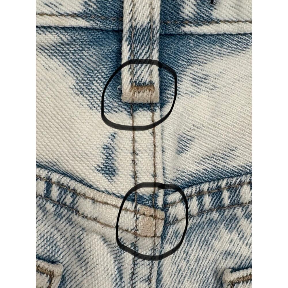 Abercrombie & Fitch Annie High Size Shorts Size 28/6 White Wash - Picture 5 of 7